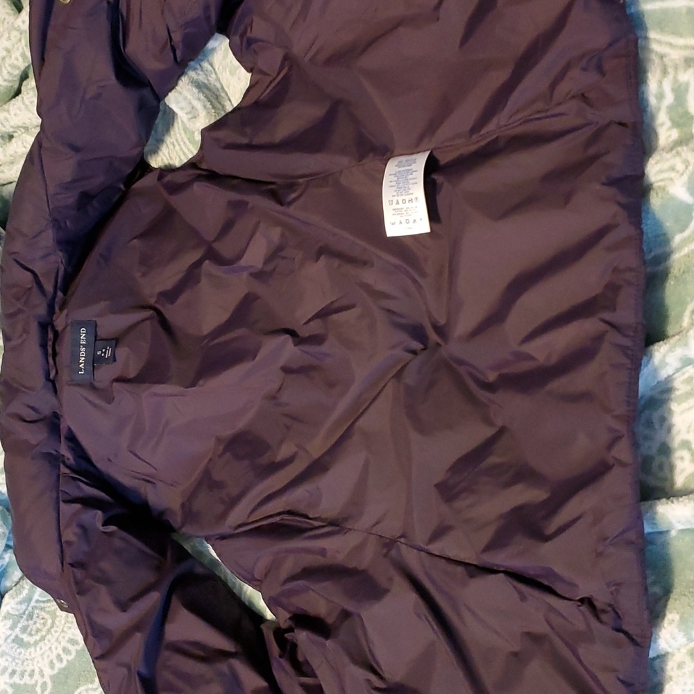 Land's End Down Puffer Vest Eggplant S - Picture 7 of 8